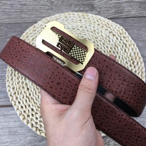 Brown leather 4G Gold Givenchy belt ASS02282