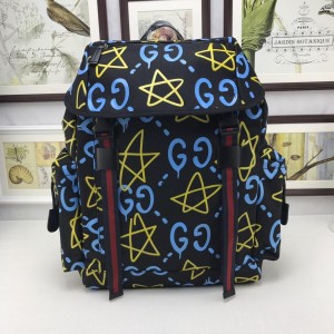 Gucci back pack with blue and yellow decorations GC06BM135