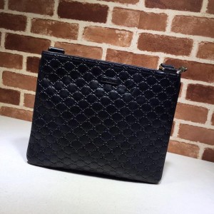 Gucci black flat sling bag with glossy finishing GC06BM153