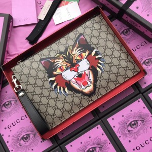 Gucci brown angry cat purse GC07WM044