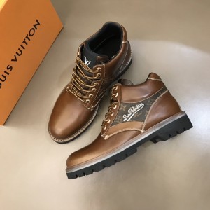LV Oberkampf Ankle brown calf leather Boot and with a cursive “LV” MS021215 Updated in 2019.11.28