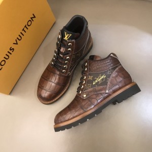 LV Oberkampf Ankle Boot in leather and signed with “LV” embroidered MS021220 Updated in 2019.11.28