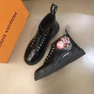 LV black bright leather Boots with LV design MS021223 Updated in 2019.11.28