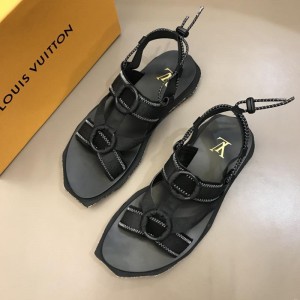 Louis Vuitton Black Sandal With yellow canvas MS02809 Updated in 2019.04.19