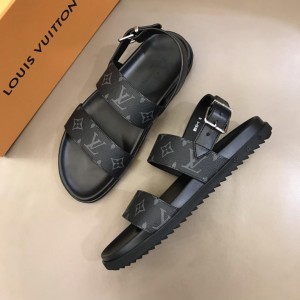 Louis Vuitton Black Sandal With black canva MS02810 Updated in 2019.04.19