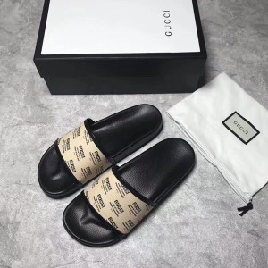Gucci Pursuit Invite-Print Slide Sandal OF_DDD5AD0FD1AF
